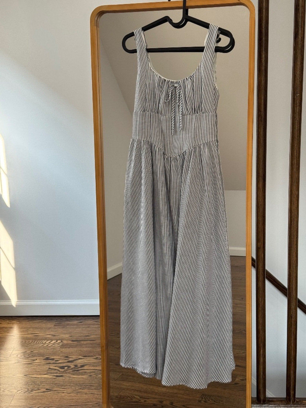 The Workshop Brise Corset Dress Blue Stripe NWT Small